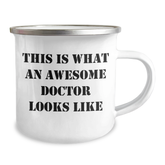 Funny Doctor Gifts for Him, 'This Is What An Awesome Doctor Looks Like' Camping Mug, Unique Father's Day Unique Gifts from Family, Friends, or Coworkers - Image 2